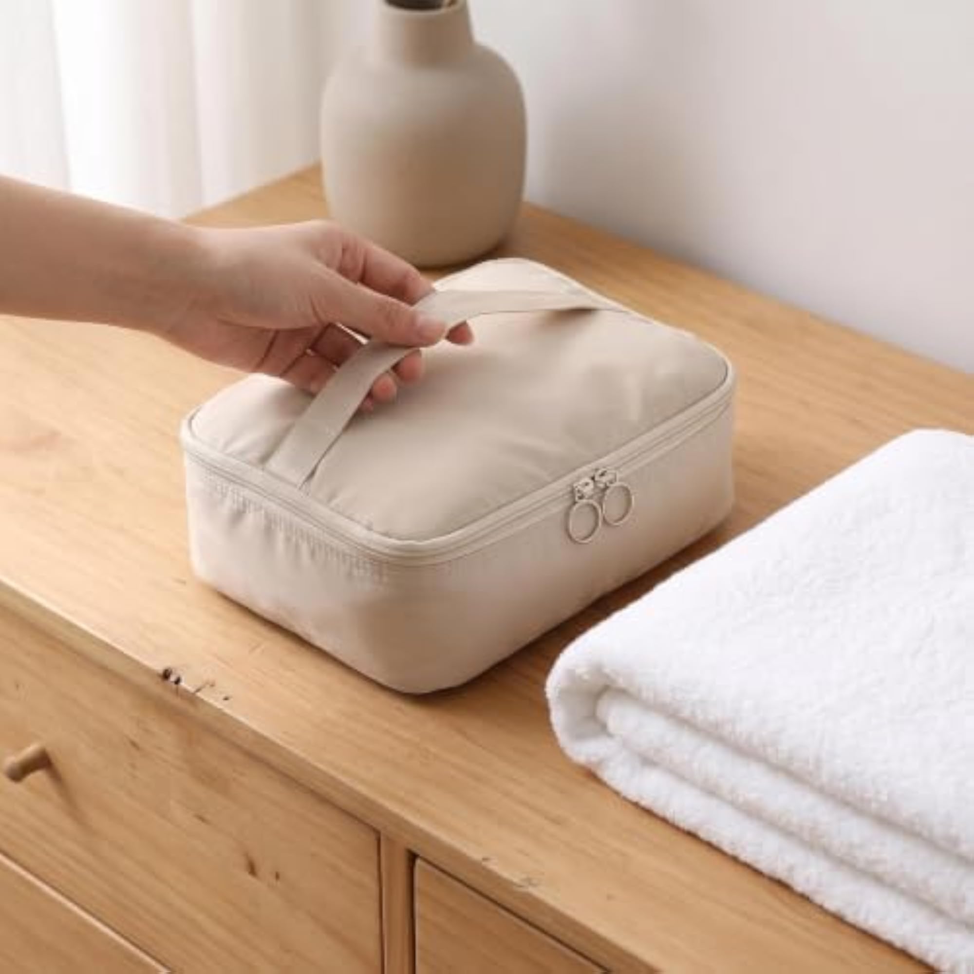 Travel Compression Packing Cubes for Clothes, 2-piece Set