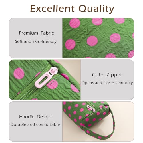 Image of RSRSLEII Polka Dot Hair Tools Travel Bag,Hair Styling Accessories Storage Case for Shark FlexStyle,Dyson Airwrap Hair Dryer,Curling Iron,Straightener,Revlon Hair Tools,Portable&Foldable(23Green)