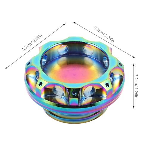 Gatuida Tappo del Serbatoio dell’Olio per Auto in Lega Colorata Sigillante Ermetico Resistente per SUV Camion e Motociclette – Accessorio di Sostituzione per Tappi di Riempimento Olio