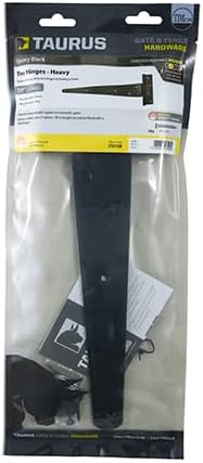 Timco - Pair of Strong Tee Hinges - Black (Size 10" - 1 Each)