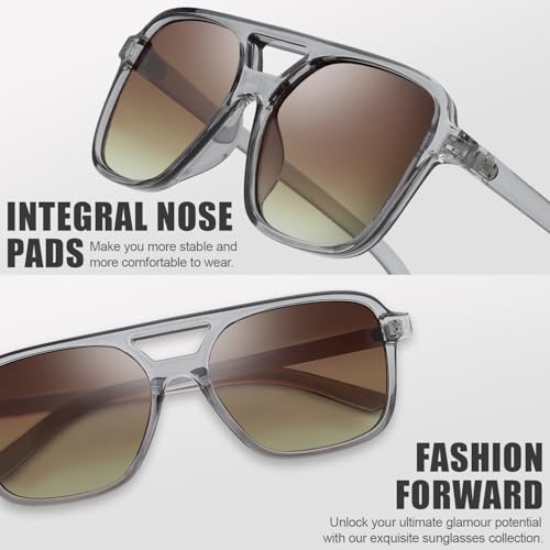 The Fresh Vintage Retro 70s Plastic Aviator Sunglasses Women Men Classic Small Squared Frame - FR162553