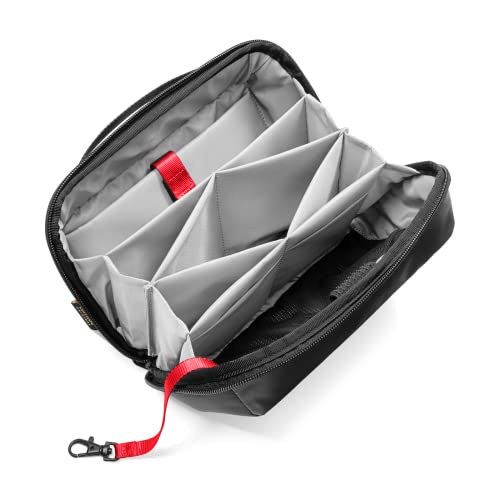 tomtoc Zubehörtasche Kabeltasche, Elektronik Tech Pouch Laptop Zubehör Organizer Tasche Cable Bag für Adapter, Ladegerät, Kabel, Festplatte, USB Stick, SD Karten, Power Bank, Reise Accessoires Case