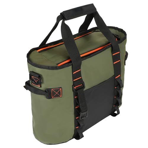 20 Cans Insulated Cooler Bag, Collapsible Leakproof Outdoor Portable Cooler with Zippered, Reusable Portable Grocery Cooler Bags for Travel, Picnic, Camping, Kayaking