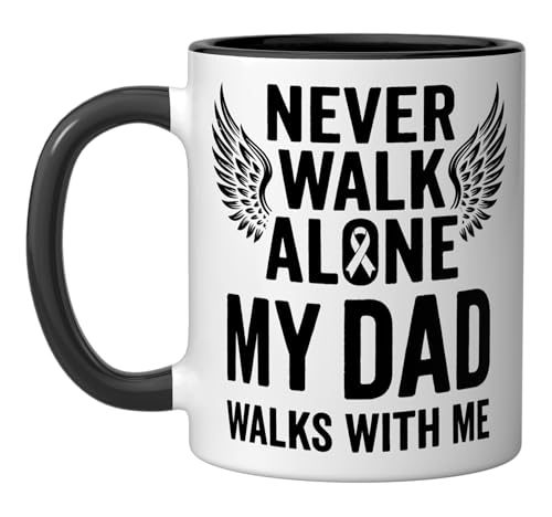 Taza Cerámica Dad In Heaven Memorial Negro y Blanco miniatura 1