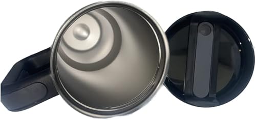 Miniatura 4 de Vaso aislante Adventure Quencher de 40 onzas con asa y pajita, taza de viaje reutilizable al vacío (negro)