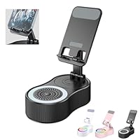 SonicDrop Dock–No-Pair Magic Speaker & Charging Stand, SonicDrop Dock Holder, SonicDrop Phone Charging Stand, Drop-to-Play Sound, 360 Degree Rotation & 7 Colors Light, for All Smart Phone (Black)