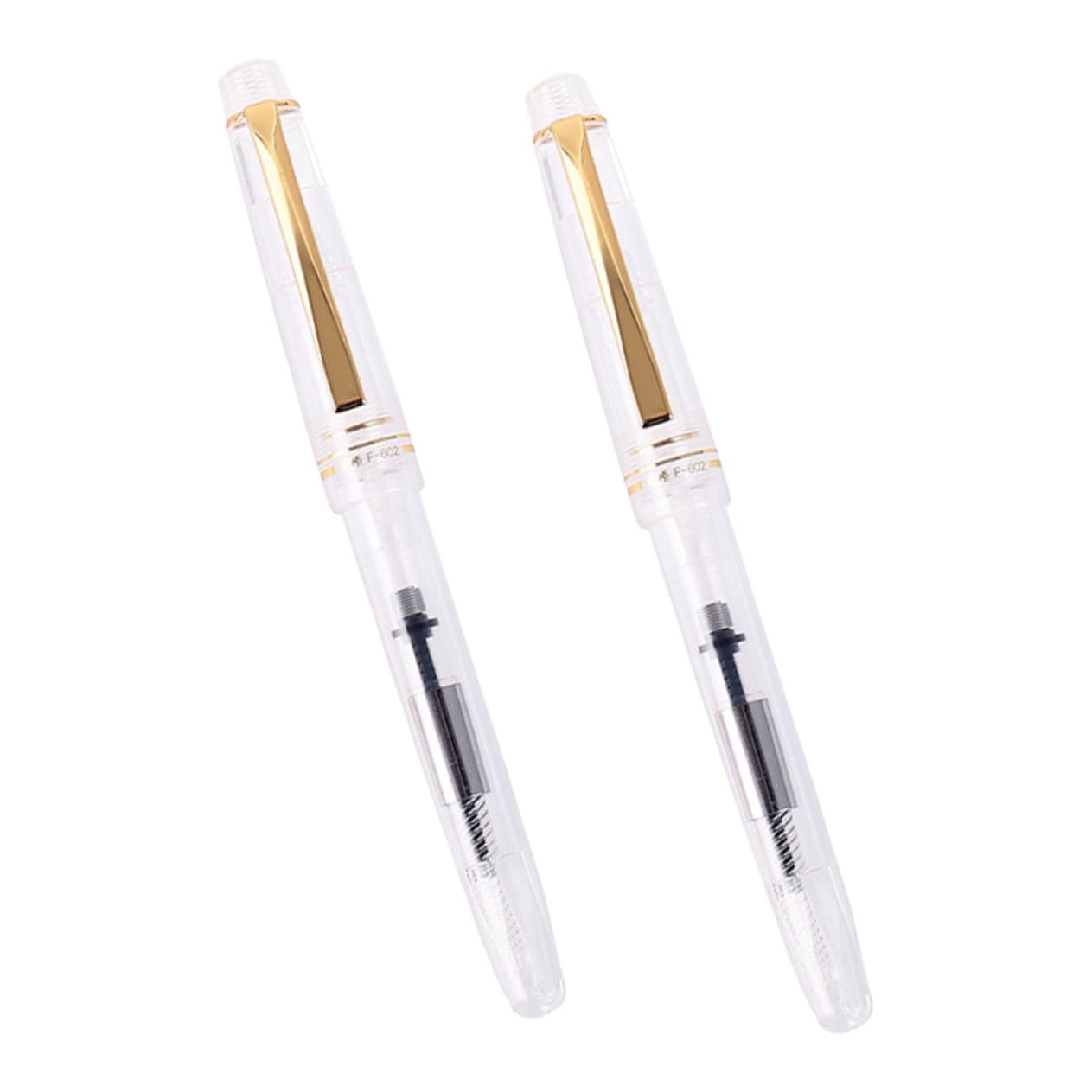NUOBESTY 2Pcs Transparent Calligraphy Brush Traditional Calligraphy Pens for Beginners Soft Tip for Smooth Writing and Precise Strokes and Painting