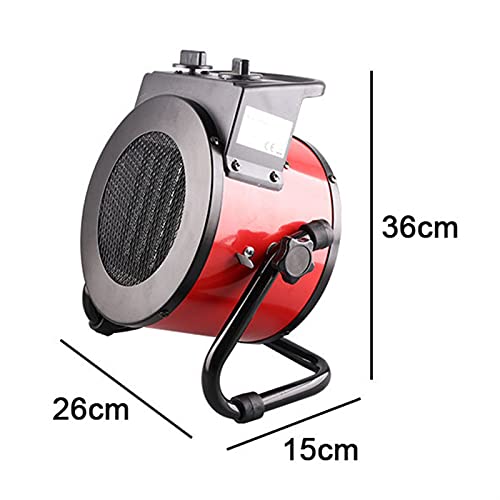 LSHAN PTC elektrische ruimteverwarmer, 2000W-3000W Kantelbare ventilatorverwarmer met ronde cilinder, Industriële PTC… - Image 8