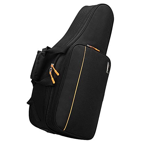 Sassofono Gig Bag Oxford tessuto sax contralto ispessito con doppia spalla e spazio extra per la musica caricata