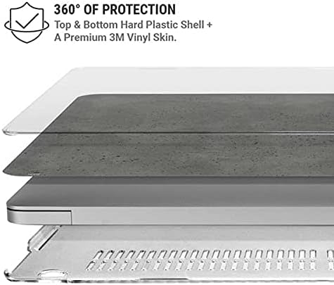 Skinit Case + Skin Compatible with MacBook Air 13in M1 (2021) Originally Designed Speckle Grey Concrete Design