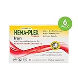 NaturesPlus Hema-Plex Iron - 30 Sustained Release Tablets, Pack of 6 - 85 mg Elemental Iron - Total...