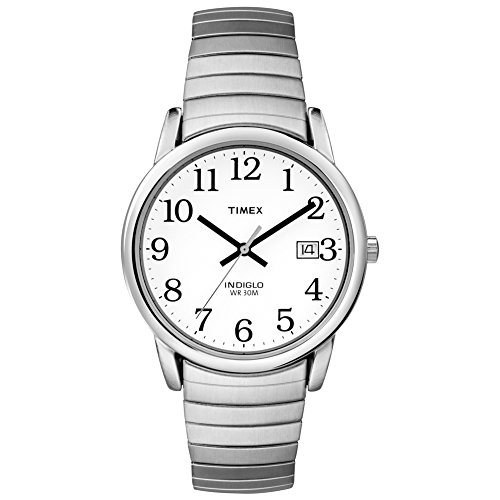 Timex Classic - Reloj de cuarzo para hombres, correa de acero inoxidable, color plata...
