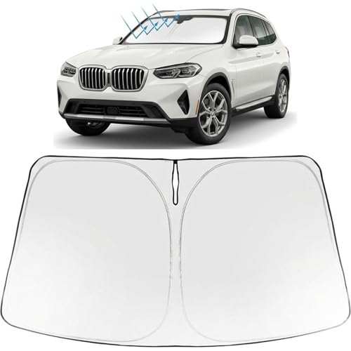 Image of Proadsy Windshield Sun Shade for BMW X3 2025-2026 Foldable Front Sunshade Protector Sun Visor Blocks UV Rays Keep Car Cooler Accessories