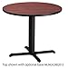 Mayline CA30RTRMH Bistro Series 30-Inch Round Laminate Table Top, Mahogany