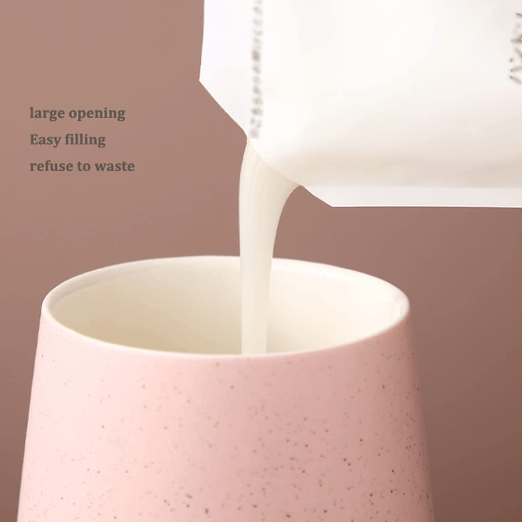 NZPOST Distributore di Sapone Ricaricabile Distributore di Sapone 14 Once Distributore di Sapone per Piatti in Ceramica per Il Bagno Distributore di Sapone Liquido per Le Mani Ricaricabile (A)