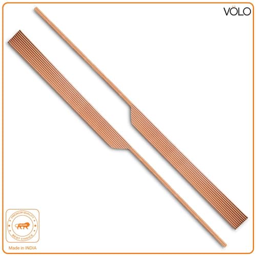 Image of VOLO Cabinet Handle - Multi-Use Pull Handle for Wardrobes, Drawers, Sliding Closets, and Doors in Kitchen, Office, Bedroom (SAC-59) (1 Pair Left & Right) (Rose Gold, 900MM (36 Inch))