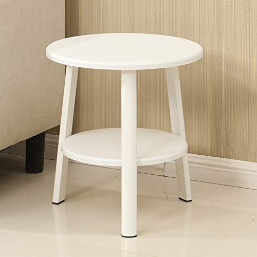 ALIPC Round End Table,Coffee Tea Side Sofa Table with Metal Legs-f 43x