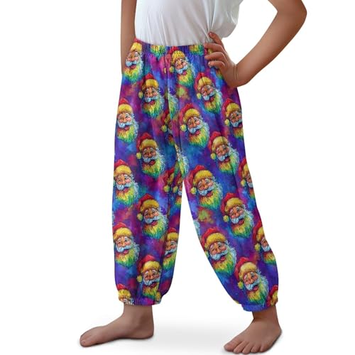 Image of Unisex Little Kids Yoga Trousers Bohemian Beach Pants Baggy Harem Activewear for Boys and Girls Age 3-10
