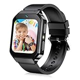 DERUI Smart Watch for Kids 3-12 Years Boys Girls, 26 Puzzle Games, Smartwatch with Camera, Pedometer, Stopwatch, Video Voice Music Player Calendar Alarm Clock Learn Card for Children Gifts (Black)