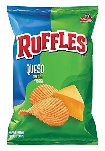 Ruffles Queso, Cheese Flavored Potato Chips, 1.125 Ounce (Pack Of 64) #TOP16