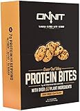 Onnit Protein Bites (Chocolate Cookie Dough - Box of 24) | Made with Grass Fed Whey & over 60 Plant Ingredients | 7g Protein Per Bar