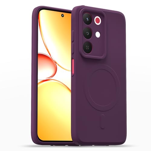 Image of Pikkme Back Cover for Realme Narzo 90X 5G / Realme C85 5G / Realme 15X 5G Soft Matte Silicone Mag-Safe Design (Mag-Safe Not Support) Camera Protection | Slim Fit Bumper Cover (Purple)