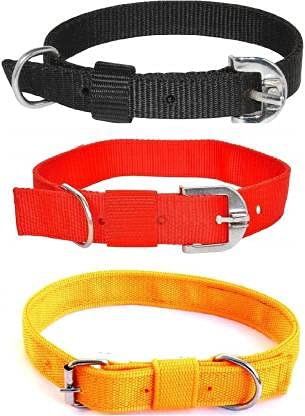 DYS Pets 1 inch Adjustable Comfortable Collar Belt Combo for Dog & Cat in Yellow, Black, Red Color for Walking, Running, Training (B09BR3LGKR) Amazon Price History, Amazon Price Tracker