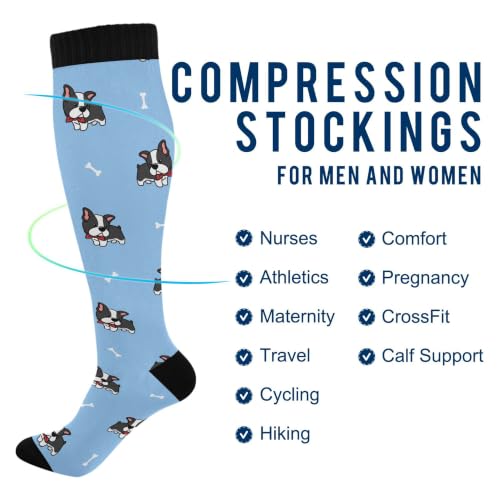 Image of Fisyme Socks for Women Men Warm Comfort Athletic Crew Running Hiking Cycling Compression Socks