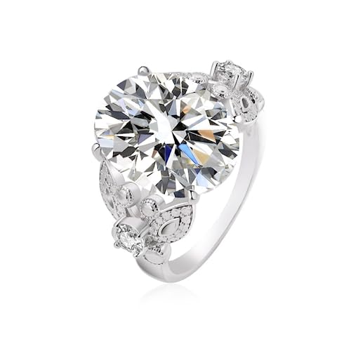 Bague papillon argent 925 anti-allergie avec grand oxyde de zirconium ovale