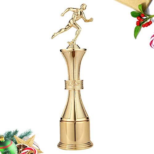 Exceart - Estatueta de jogador esportivo de corrida, troféu de mesa, ornamentos de resina, boneco de