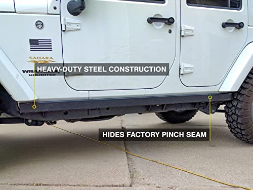 Barricade Rubi Rails in Textured Black Styling and Protection Fits Jeep Wrangler JK 4 Door - Thumbnail 7