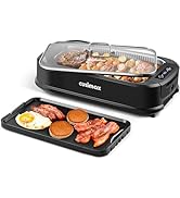 CUSIMAX Indoor Grill, Electric Smokeless Grill, 1500W Korean BBQ Grill, Electric Grill Griddle wi...
