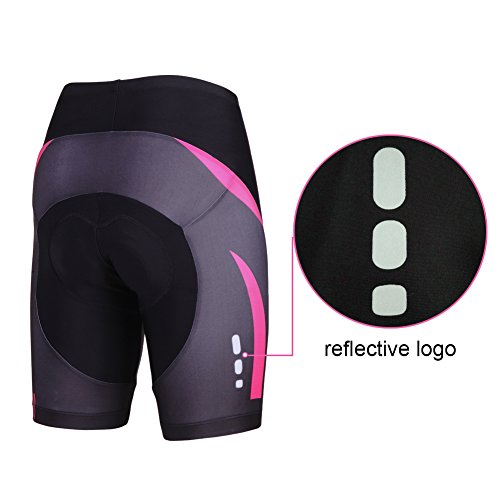 Beroy Bike Shorts With 3D Gel Padded,Womens Gel Cycling Shorts(M,Light Pink) #TOP2