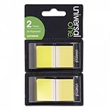 Page Flags, Yellow, 50 Flags/Dispenser, 2 Dispensers/Pack