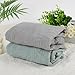 Muslin Bassinet Fitted Sheets 2 Pack, 100% Cotton Baby Cradle Sheets in Solid Green & Gray, Soft Breathable Mattress Covers for Boys & Girls, Fit Hourglass, Oval & Rectangle Pads
