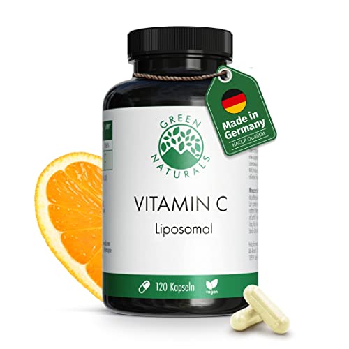 Vera vitamina C liposomiale (120 capsule) - 100% Vegan - 0% Additivi - Produzione tedesca - 4 mesi di fornitura