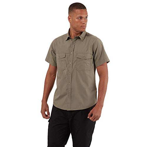 Craghoppers Mens Kiwi Short Sleeve Hiking Shirt, Pebble, M EU - Image 2