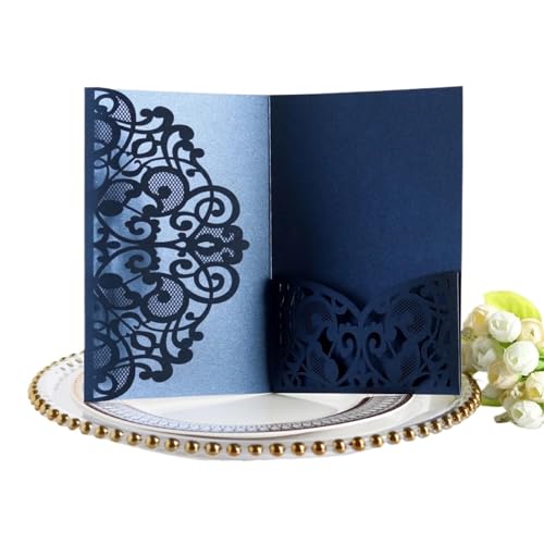 Tarjetas de invitación boda cortadas con láser para recuerdos eternos 3