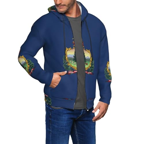 Sweat à capuche Vermont manches longues avec cordon de serrage et motif imprimé