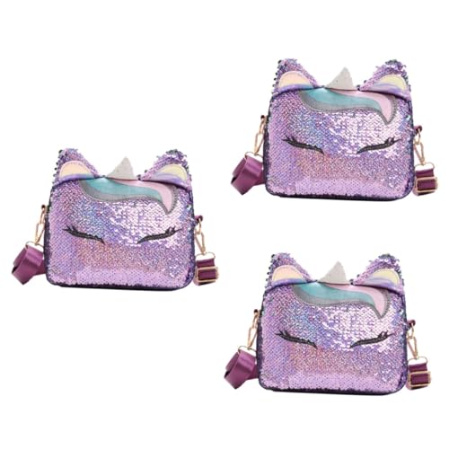 Mini sac à bandoulière licorne à paillettes sac à main décontracté pour fille