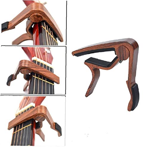 TOSSPER Capo Guitare Grain Bois avec Coussin en Silicone pour Guitare Ukulélé Ukulele Accessoires D’instrument Musique… - Les Beatles, Paul McCartney, John Lennon, RIngo Starr, George Harrison TOSSPER Capo Guitare Grain Bois avec Coussin en Silicone pour Guitare Ukulélé Ukulele Accessoires D'instrument Musique… – Image 4