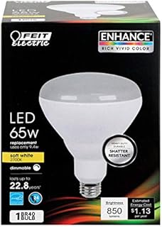 FEIT Electric BR40 E26 (Medium) LED Bulb Soft White 65 Watt Equivalence 1 pk