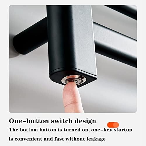 Electric Towel Rail Heater Electric Towel Rack,Towel Warmer Wall Mounted Stainless Steel Hot Towel Warmer for Bathroom Portable Aluminium Electric Towel Rail Warmer with 4 and 7 He