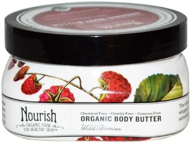 Nourish Organic | Organic Body Butter - Wild Berry | GMO-Free, Cruelty Free, Organic (3.6oz)