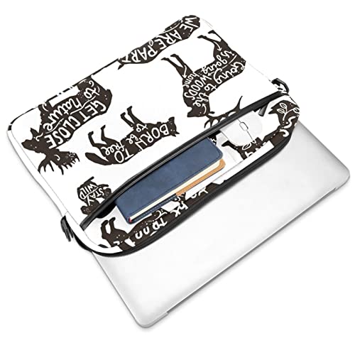 Bolsa de mensajero para portátil de 14 pulgadas con estampado animal multicolor 2