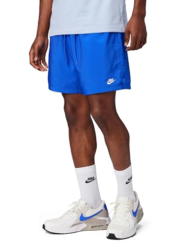Nike Men's Club Woven Flow Shorts, Game Royal/White, Large
