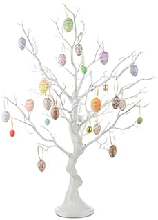 Nuptio White Twig Artificial Tree - 80cm Tall Christmas Ornament Display Trees, Easter Fake Twiggy Manzanita Tree for Halloween Outdoor Aesthetic Party Wedding Centerpiece Thanksgiving Decor, 1 Piece