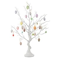 Sziqiqi 80cm White Easter Tree Branch Tree Centerpieces for Tables, Tabletop Decorative Tree Branches Indoor Xmas Display Tree Wish Tree for Easter