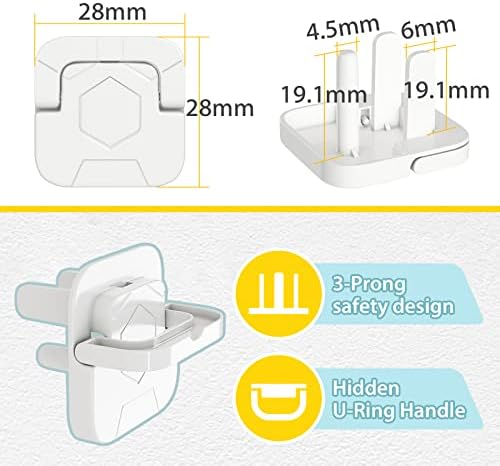 4our Kiddies Baby Proofing Outlet Covers (60 Pack) Electric Outlet Plug Covers for Child Safety, Baby Socket Cover Protector Cap to Prevent Child from Power Shock Hazard — view 7