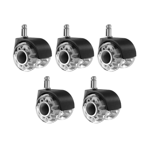 Rouleaux de fauteuil de bureau pour protéger le parquet et éliminer le bruit 5pcs